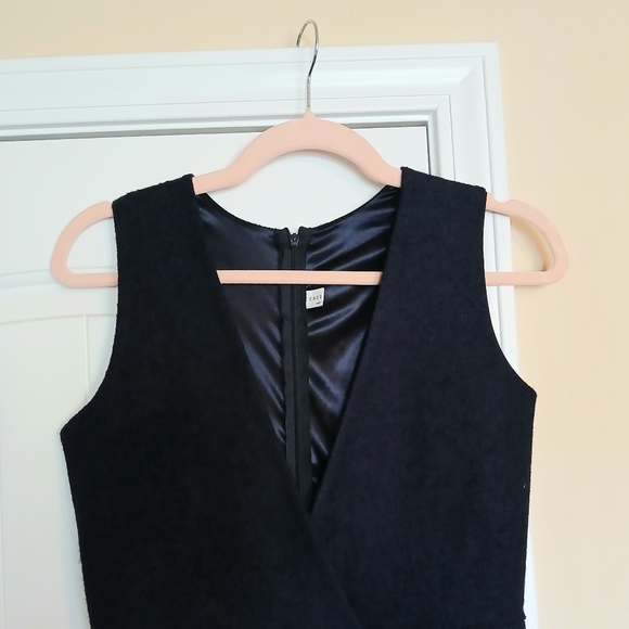 coco Wool Navy Pinafore Dress - Picture 2 of 5